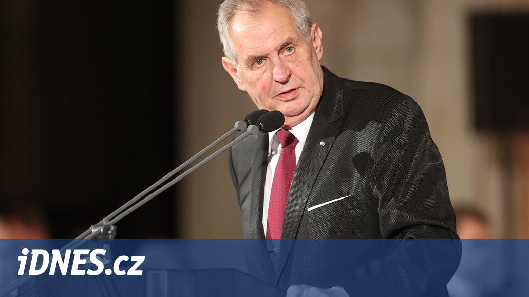 DOKUMENT: Projev prezidenta Miloše Zemana před udělením vyznamenání